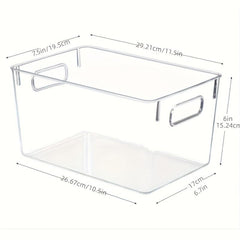 Clear Kitchen Pantry Organizer Container Bins With Handles