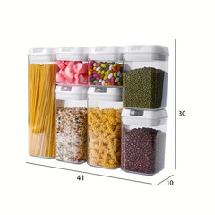 7pcs Kitchen Storage Jars With Lids - Coarse Cereals, Milk Powder, Pasta