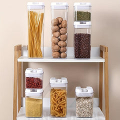 7pcs Kitchen Storage Jars With Lids - Coarse Cereals, Milk Powder, Pasta