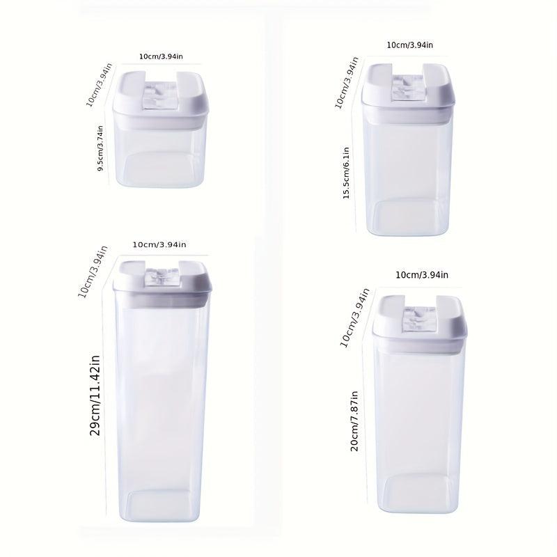 7pcs Kitchen Storage Jars With Lids - Coarse Cereals, Milk Powder, Pasta