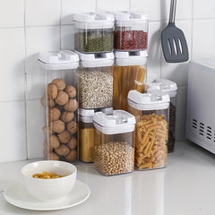 7pcs Kitchen Storage Jars With Lids - Coarse Cereals, Milk Powder, Pasta
