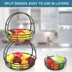 3 Tier Fruit Basket for Countertop Metal Fruit Holder