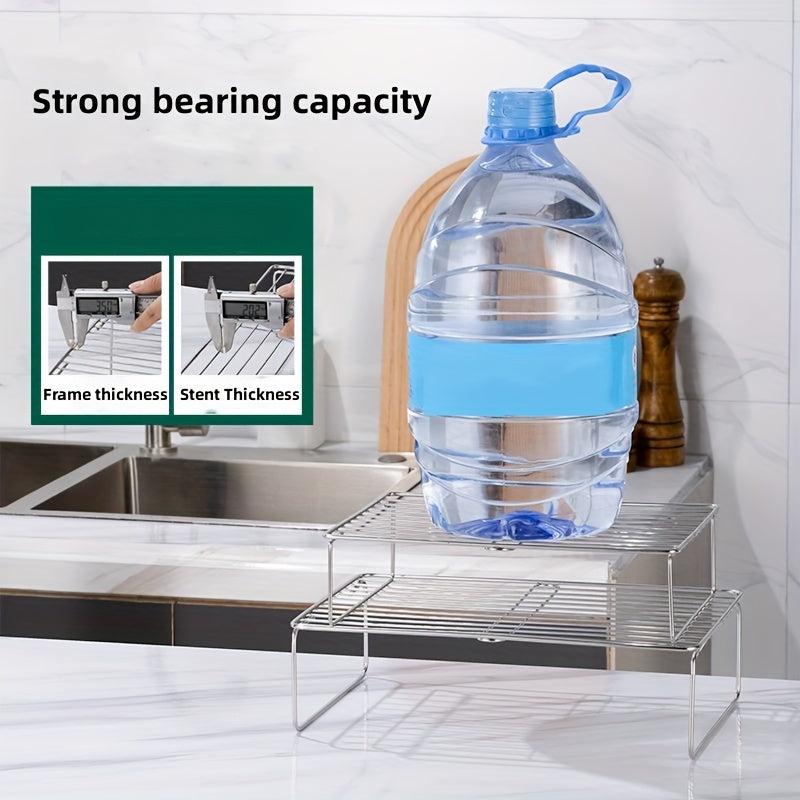 1pc Stainless Steel Folding Shelf for Refrigerator - Organize Your Kitchen