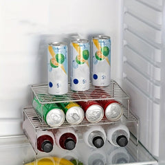 1pc Stainless Steel Folding Shelf for Refrigerator - Organize Your Kitchen