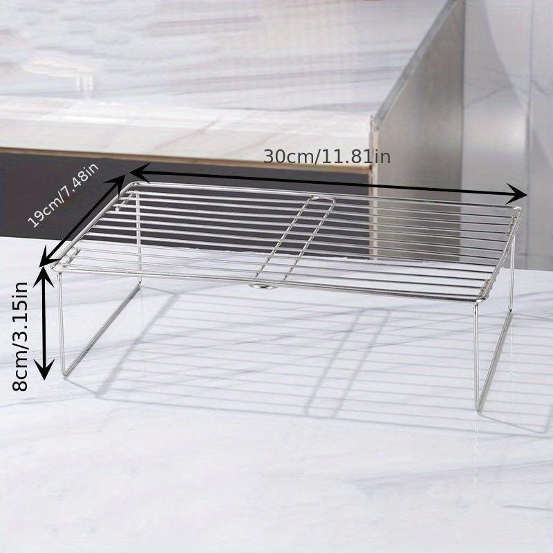 1pc Stainless Steel Folding Shelf for Refrigerator - Organize Your Kitchen