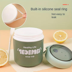 Portable Microwave Soup Cup Leakproof Milk Cup for Breakfast Oatmeal Heat Resist