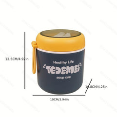 Portable Microwave Soup Cup Leakproof Milk Cup for Breakfast Oatmeal Heat Resist