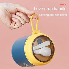 Portable Microwave Soup Cup Leakproof Milk Cup for Breakfast Oatmeal Heat Resist