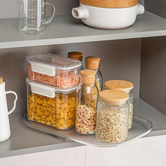 Square Storage Rack Refrigerator Turntable Organizer Kitchen Pantry Cabinet