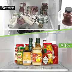 Square Storage Rack Refrigerator Turntable Organizer Kitchen Pantry Cabinet