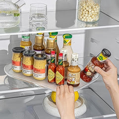 Square Storage Rack Refrigerator Turntable Organizer Kitchen Pantry Cabinet