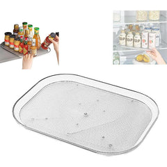 Square Storage Rack Refrigerator Turntable Organizer Kitchen Pantry Cabinet