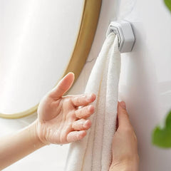 Self Adhesive Push Towel Hooks for Kitchen & Bathroom