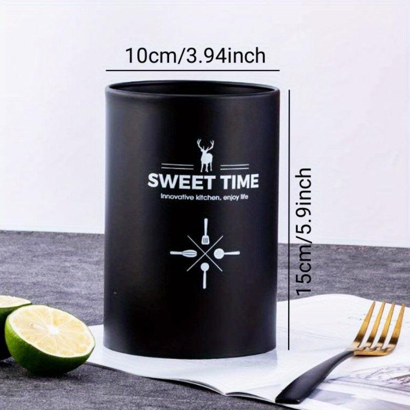 1pc Stainless Steel Kitchen Cutlery Storage Bucket Chopsticks Tube