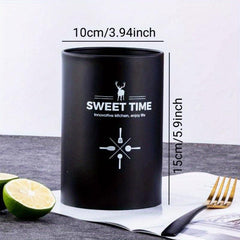 1pc Stainless Steel Kitchen Cutlery Storage Bucket Chopsticks Tube