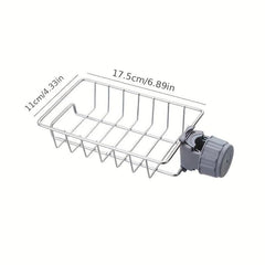 Kitchen Sink Drain Basket Stainless Steel Rack for Tableware