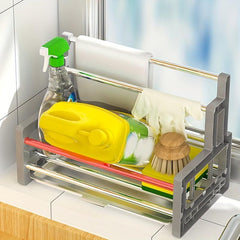 Kitchen Sink Sponge & Cloth Holder Stainless Steel Organizer Rack