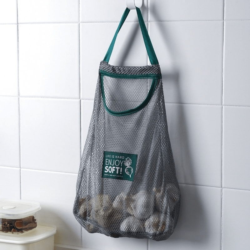 Large Capacity Storage Hanging Bag Kitchen Organize Mesh Bag Leakproof