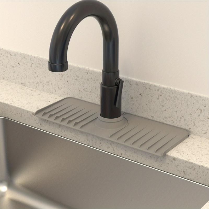 Silicone Sink Splash Guard with Drain, Faucet Mat, Soap Dish & Sponge Holder
