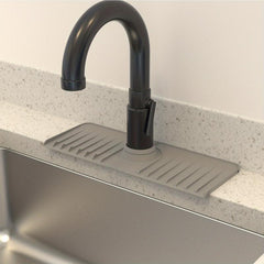 Silicone Sink Splash Guard with Drain, Faucet Mat, Soap Dish & Sponge Holder