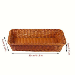 Rattan Rectangular Storage Basket for Fruit and Vegetables