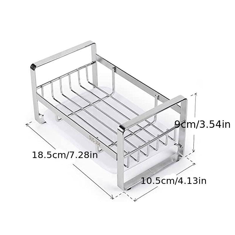 Stainless Steel Sponge Holder Sink Organizer with Drain Tray