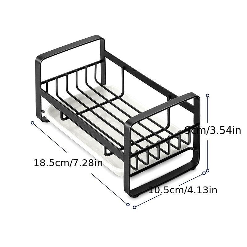 Stainless Steel Sponge Holder Sink Organizer with Drain Tray