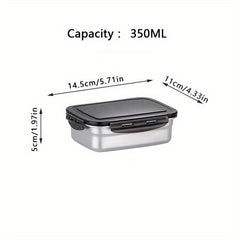 304 Stainless Steel Food Storage Box with Tote Lid