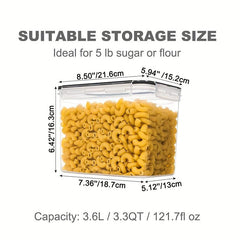 2pcs BPA Large Food Storage Containers with Lids 3.6L 3.3 Quart