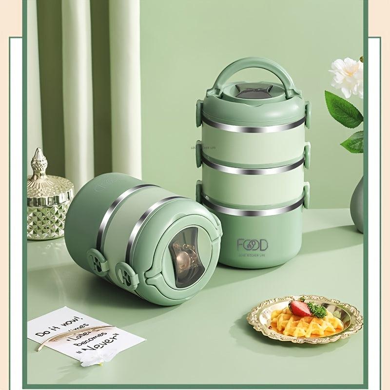 304 Stainless Steel Portable Bento Box Large Capacity Leakproof Container