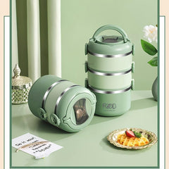 304 Stainless Steel Portable Bento Box Large Capacity Leakproof Container