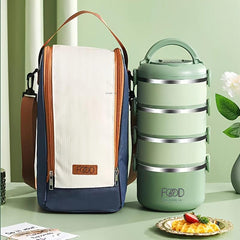 304 Stainless Steel Portable Bento Box Large Capacity Leakproof Container