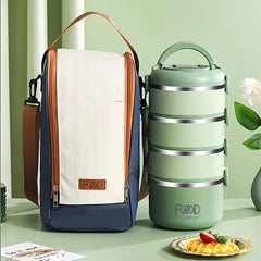 304 Stainless Steel Portable Bento Box Large Capacity Leakproof Container