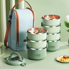 304 Stainless Steel Portable Bento Box Large Capacity Leakproof Container