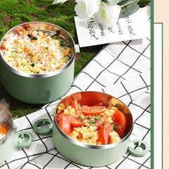 304 Stainless Steel Portable Bento Box Large Capacity Leakproof Container