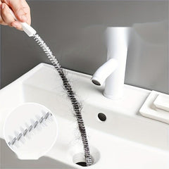 Spiral Nylon Bristles Sink Cleaning Brush Hair Catcher Clog Remover
