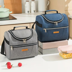 Waterproof Insulated Lunch Bag with Aluminum Foil Lining and Shoulder Strap