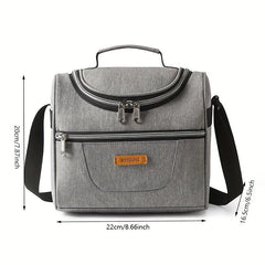 Waterproof Insulated Lunch Bag with Aluminum Foil Lining and Shoulder Strap