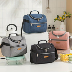 Waterproof Insulated Lunch Bag with Aluminum Foil Lining and Shoulder Strap