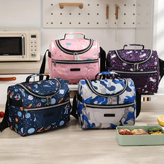 Waterproof Insulated Lunch Bag with Aluminum Foil Lining and Shoulder Strap