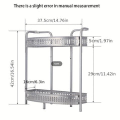 Kitchen Layered Storage Rack For Cabinet Sink Bowl Dish Seasoning