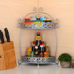 Kitchen Layered Storage Rack For Cabinet Sink Bowl Dish Seasoning