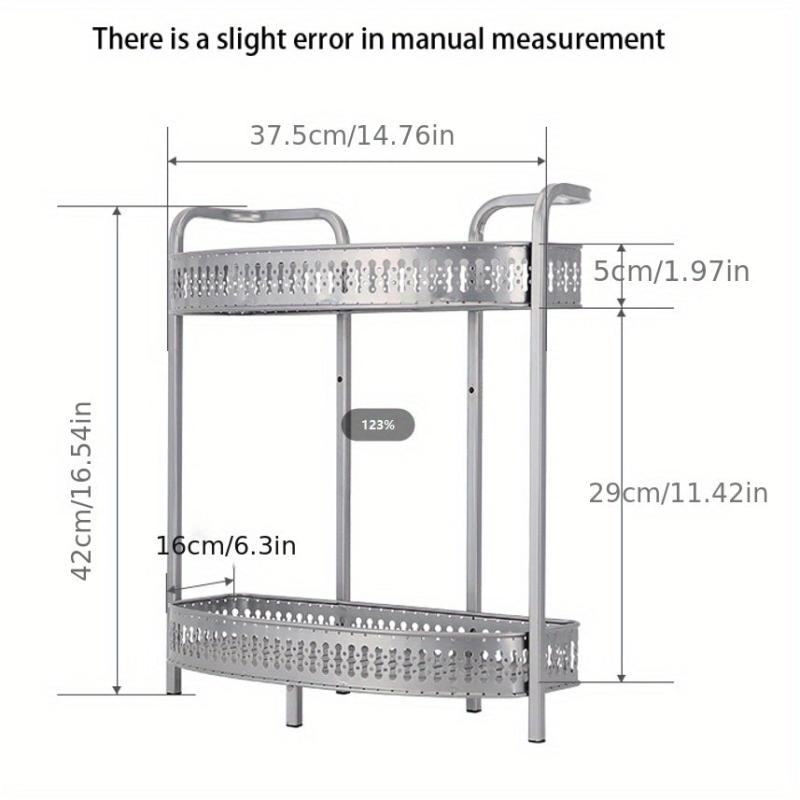 Kitchen Layered Storage Rack For Cabinet Sink Bowl Dish Seasoning