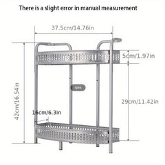 Kitchen Layered Storage Rack For Cabinet Sink Bowl Dish Seasoning