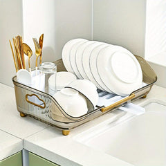Space Saving Drying Rack with Draining Spout