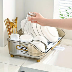 Space Saving Drying Rack with Draining Spout
