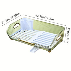 Space Saving Drying Rack with Draining Spout