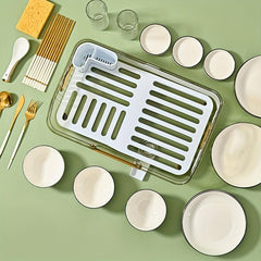 Space Saving Drying Rack with Draining Spout