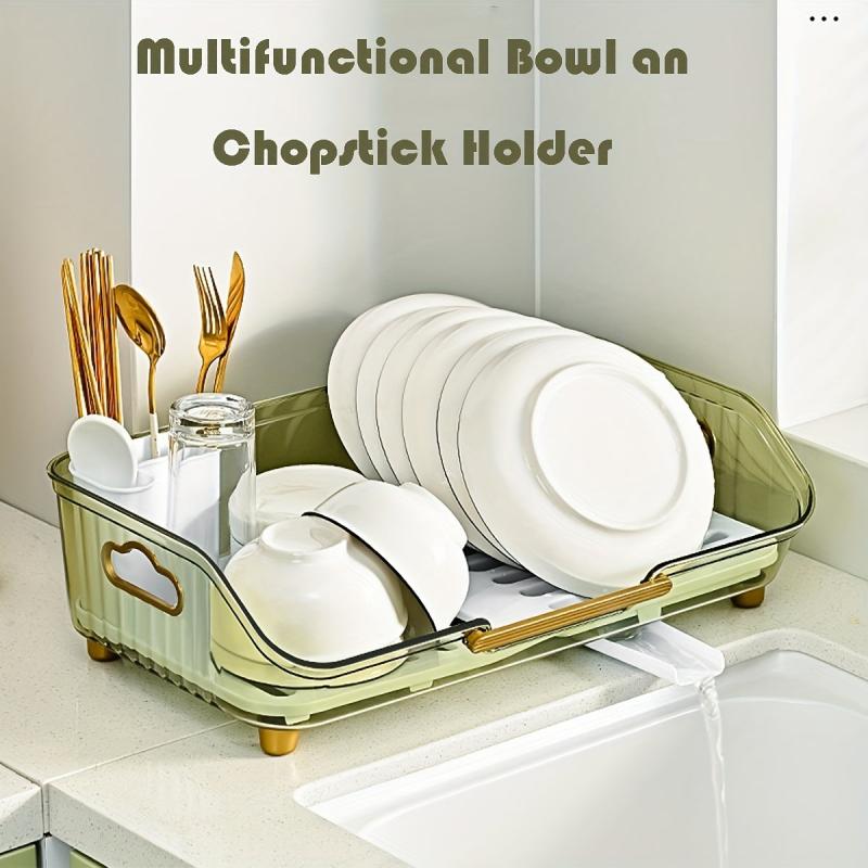 Space Saving Drying Rack with Draining Spout
