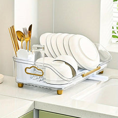 Space Saving Drying Rack with Draining Spout